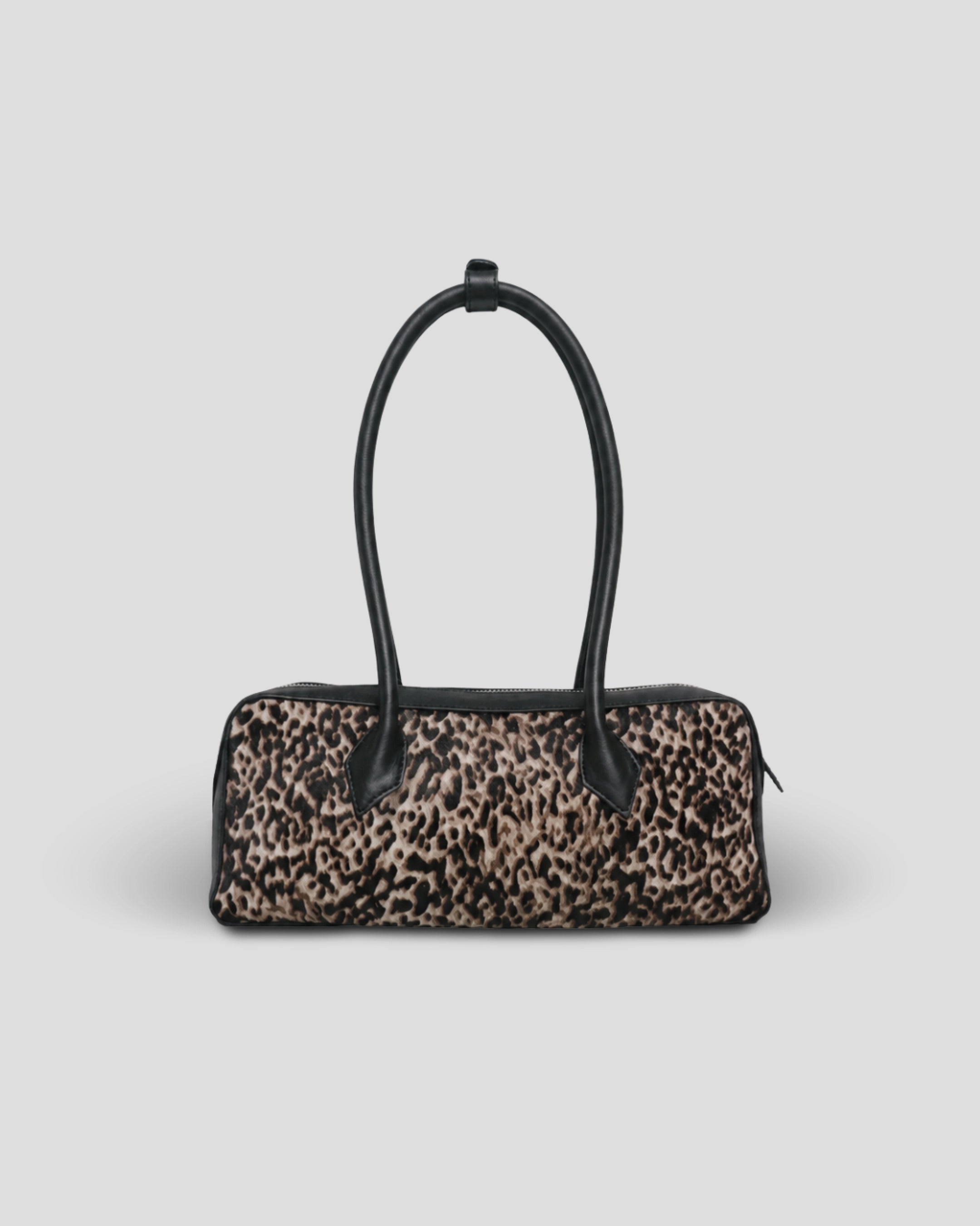 Cila Cow Print genuine leather handbag in Safari Spot – leopard pattern cowhide women's bag
