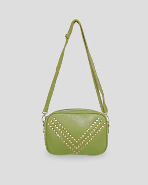 Early stud sling bag by Nam Leather Bali