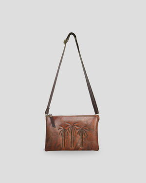 Cococnut Trees sling bag by Nam Leather Bali