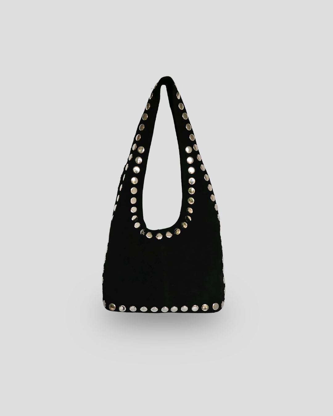 Black studded handbag