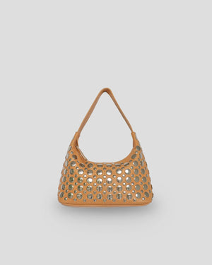 Tan handbag with studd