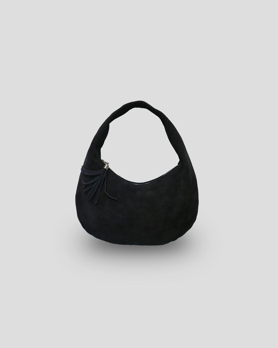 Nam Leather luxury suede bag, elegant small shoulder bag with black color