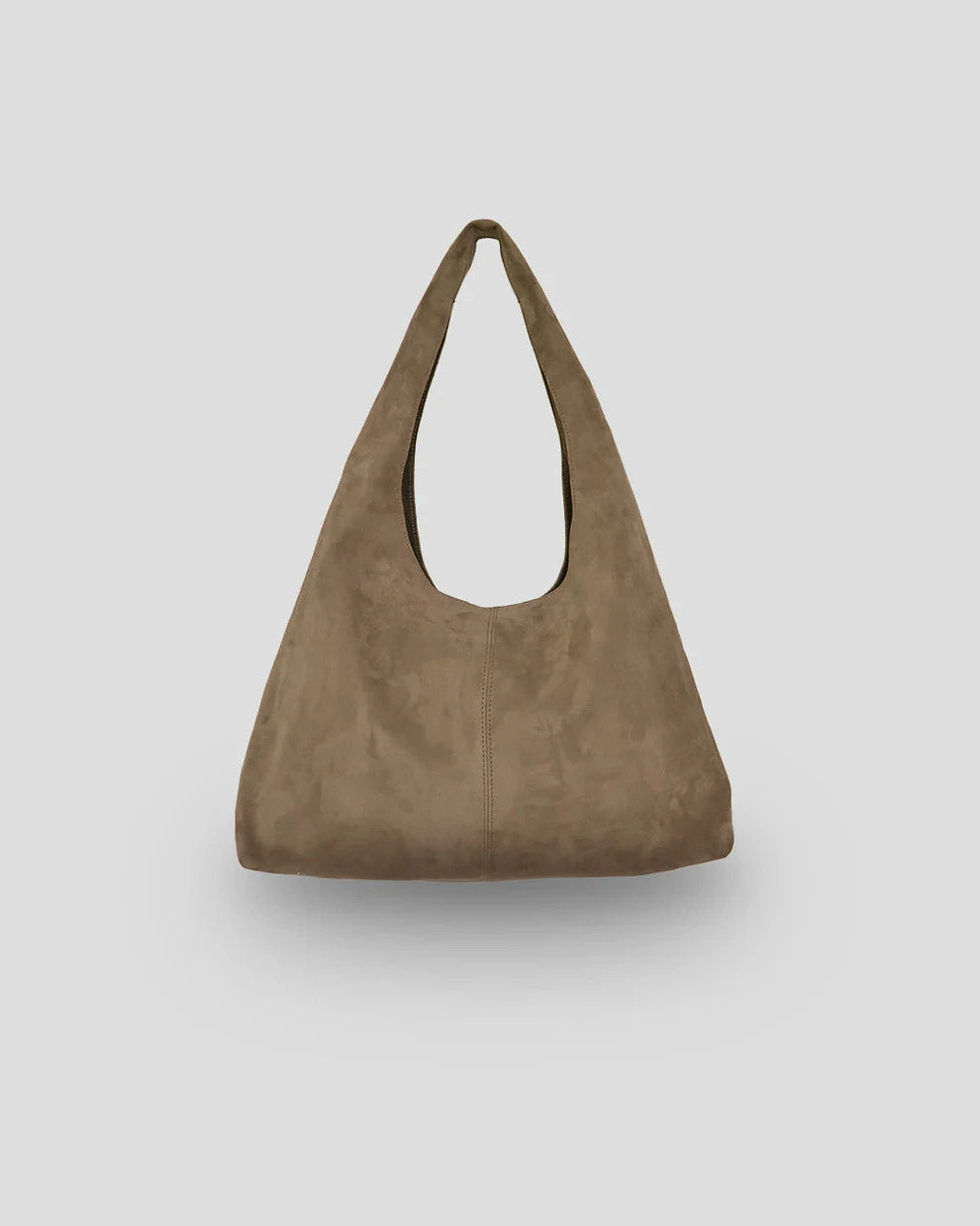 Khaki suede bag